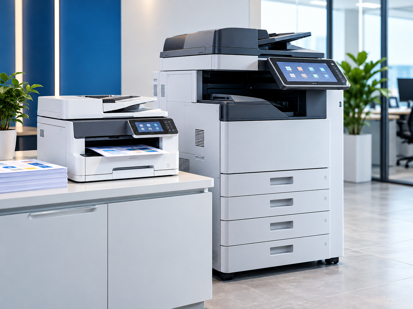 Multifunction office printers and photocopiers for business printing, scanning and copying